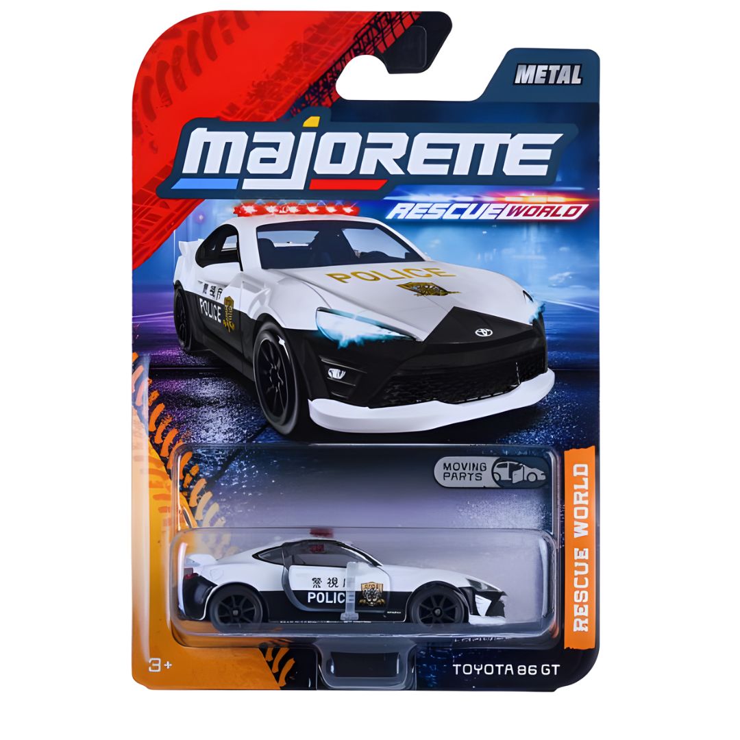 Rescue World TOYOTA 86 GT 1:64 Scale Die-Cast Car By Majorette -Majorette - India - www.superherotoystore.com