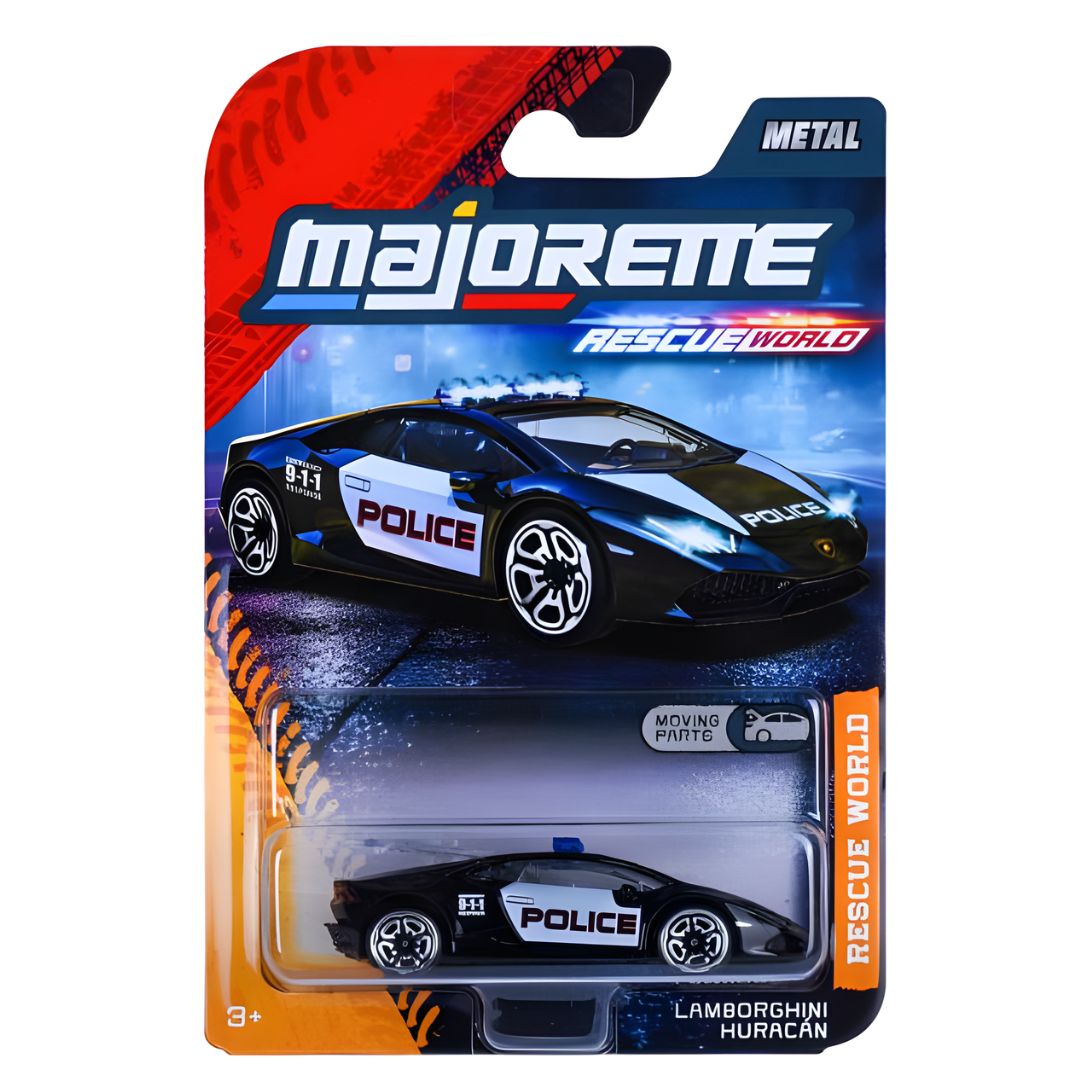 Rescue World LAMBORGHINI HURACAN 1:64 Scale Die-Cast Car By Majorette