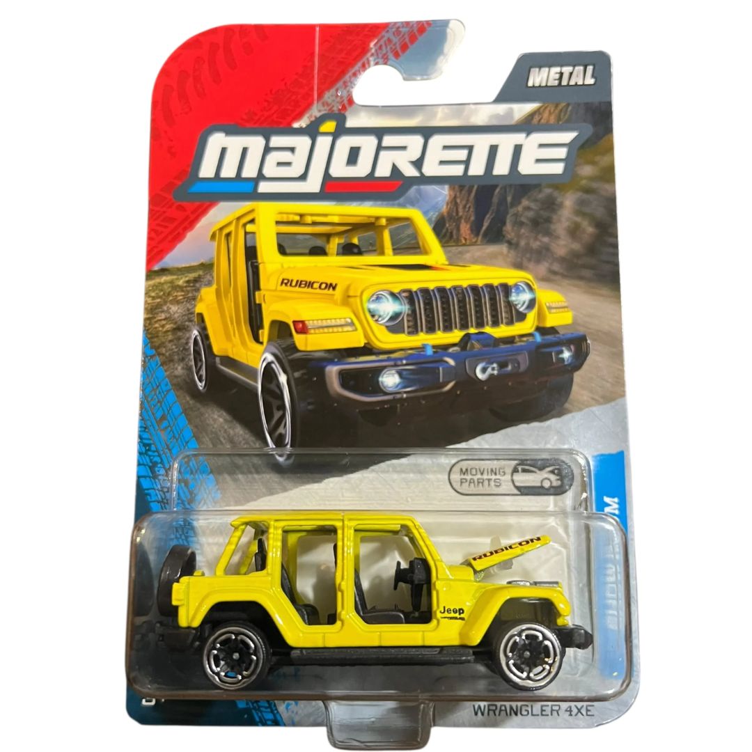 Showroom Premium Cars Yellow Jeep Wrangler 4XE 1:64 Scale Die-Cast Car By Majorette -Majorette - India - www.superherotoystore.com