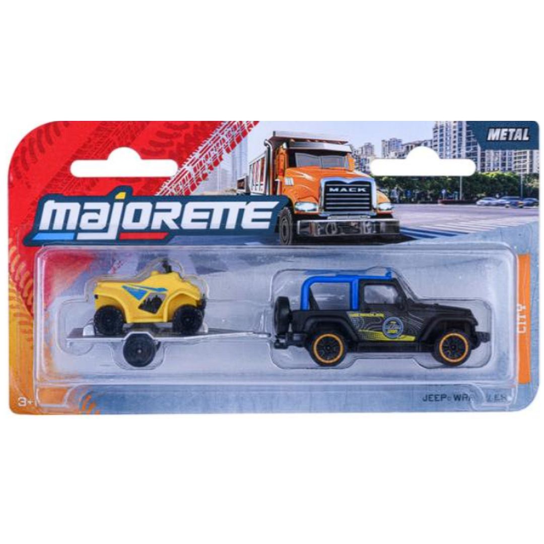 City Trailer - Jeep Wrangler 1:64 Scale Die-Cast Car By Majorette -Majorette - India - www.superherotoystore.com
