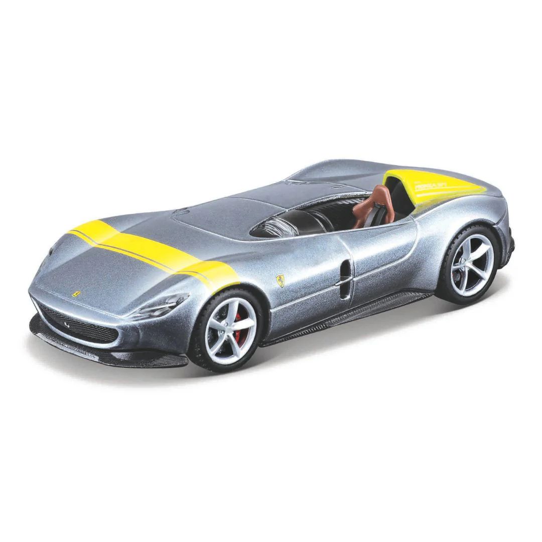 Silver Race & Play Ferrari Monza SP1 1:64 Scale Die-Cast Car By Bburago -Bburago - India - www.superherotoystore.com