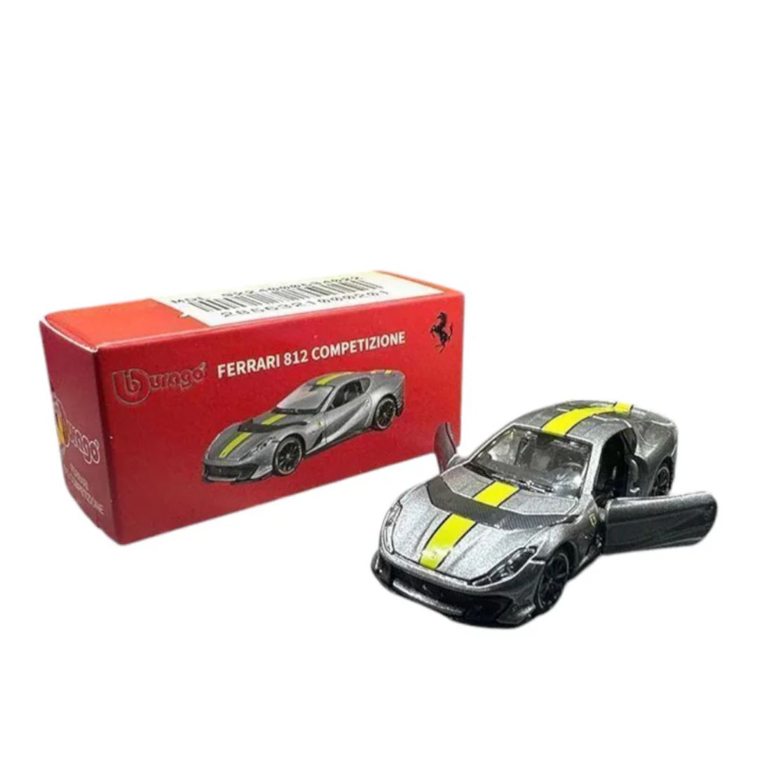 Silver Race & Play Ferrari 812 Competizione 1:64 Scale Die-Cast Car By Bburago