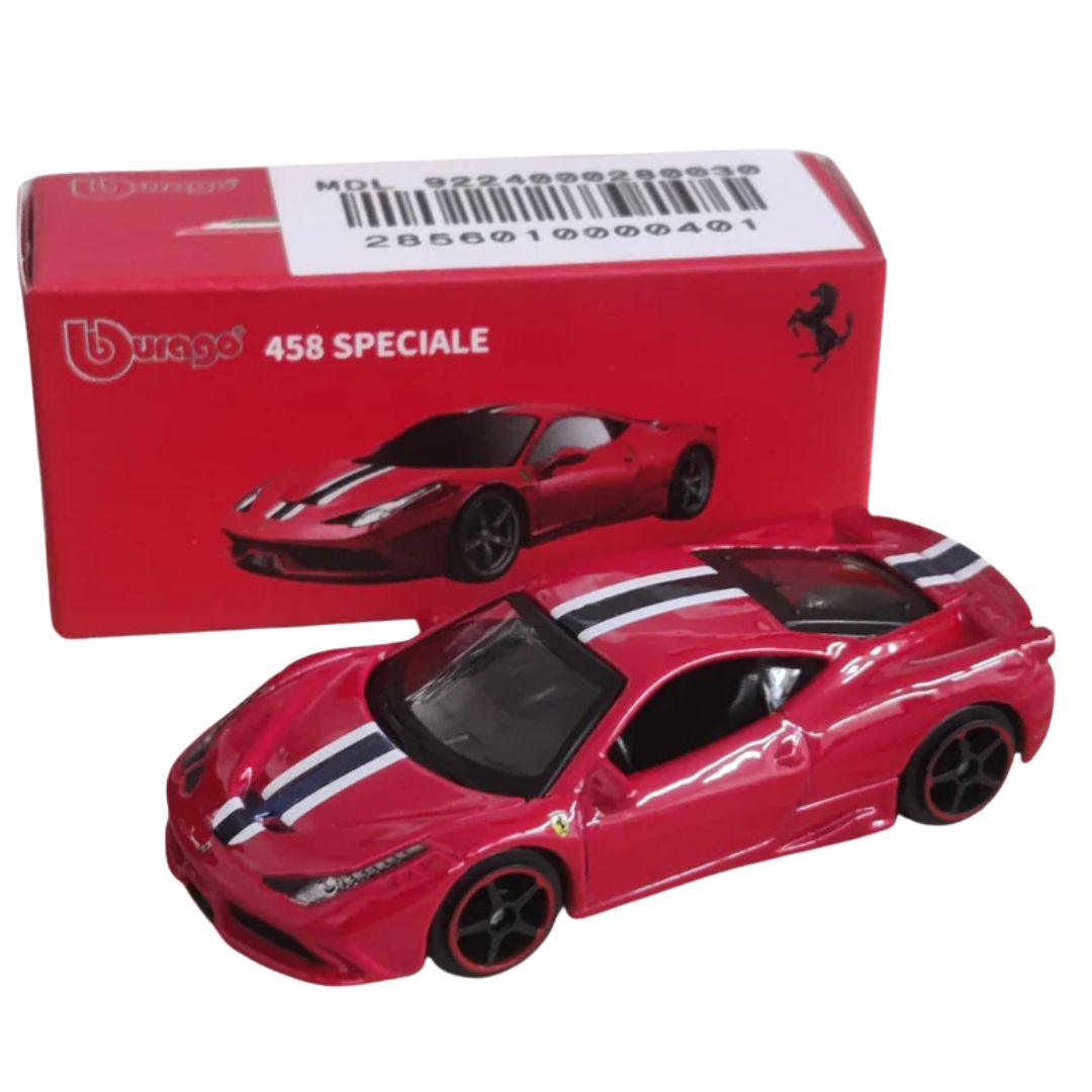 Red Race & Play Ferrari 458 Speciale 1:64 Scale Die-Cast Car By Bburago