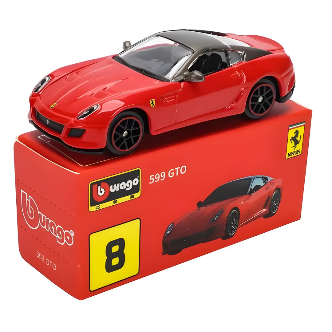 Red Race &amp; Play Ferrari 599 GTO 1:64 Scale Die-Cast Car By Bburago -Bburago - India - www.superherotoystore.com
