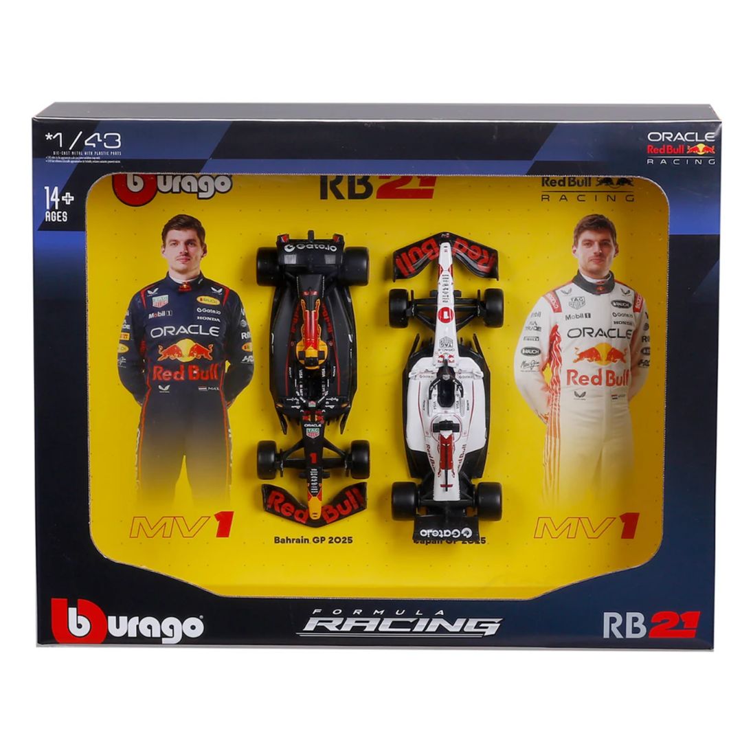 F1 Red Bull RB21 2PK 1:43 Scale Die-Cast Set By Bburago