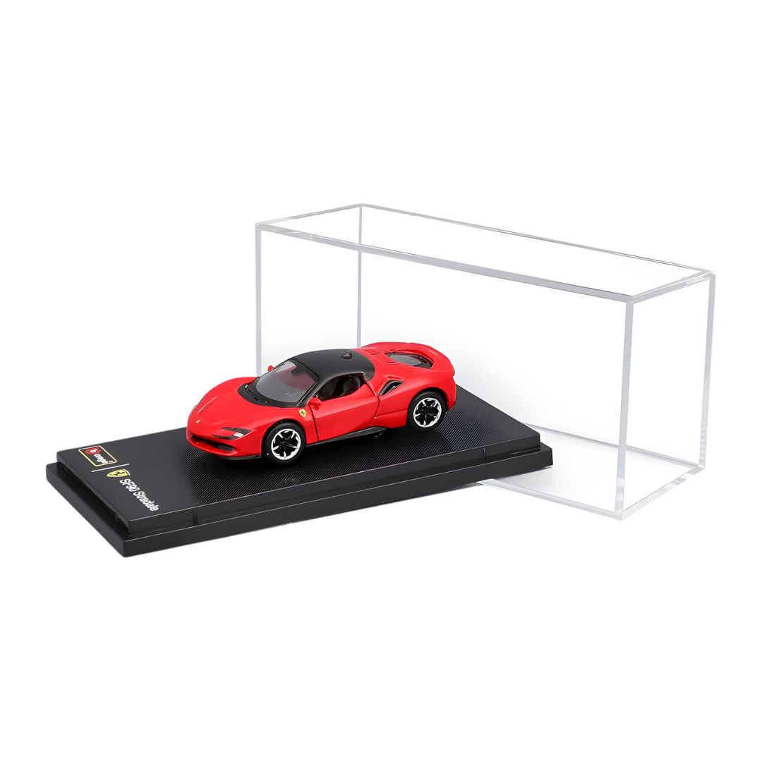 Red Ferrari SF90 Stradale (Hard Case) 1:64 Scale Die-Cast car By Bburago
