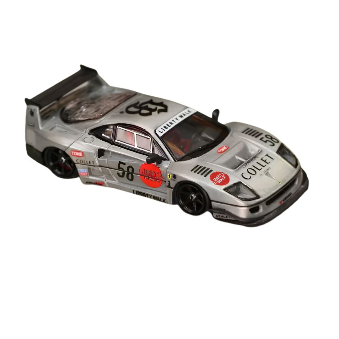 Liberty Walk F40 Raw #58 1:64 Scale Die-Cast Car By Ghost Player X Street Weapon -GHOST PLAYER X STREET WEAPON - India - www.superherotoystore.com