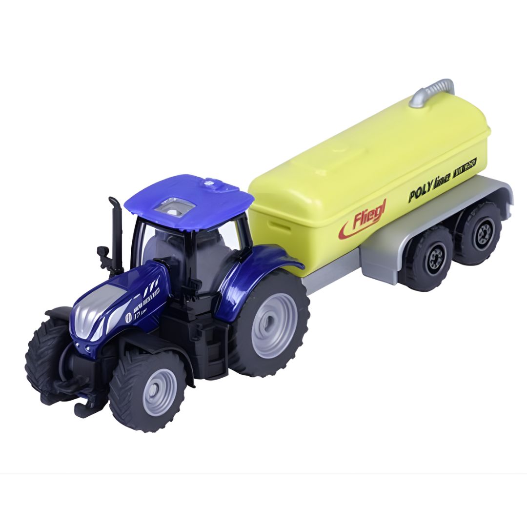 Farm Trailer Blue New Holland T7.300 FLIEGL POLYLINE Die-Cast SET By Majorette -Majorette - India - www.superherotoystore.com