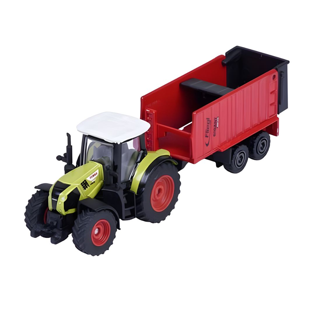 Farm Trailer Green New CLAAS ARION 660 FLIEGL GIGANT Die-Cast SET By Majorette -Majorette - India - www.superherotoystore.com