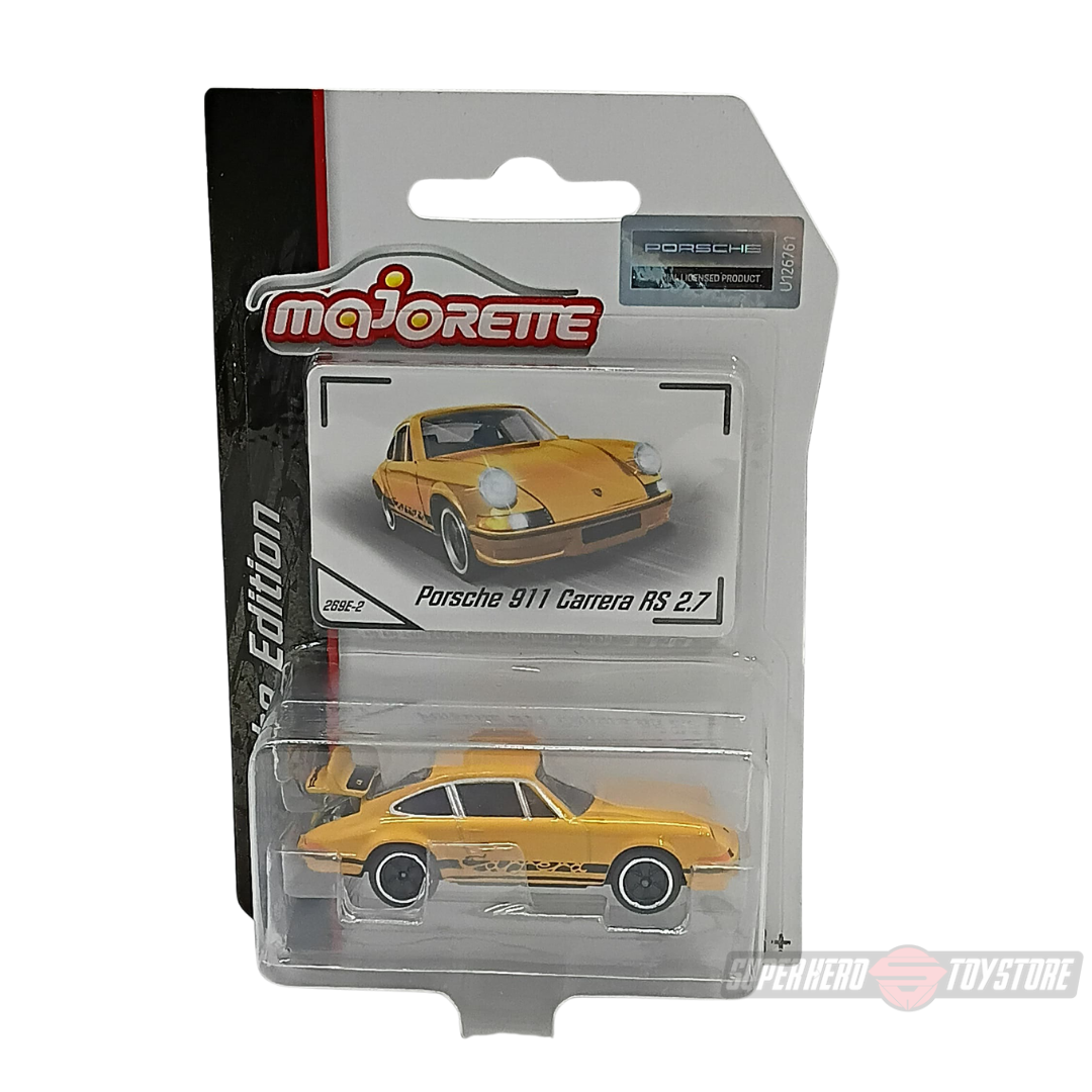 YELLOW Porsche 911 CARRERA RS 2.7 1:64 Scale Die-Cast Car By Majorette -Majorette - India - www.superherotoystore.com