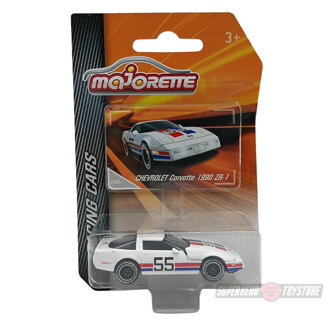WHITE CHEVROLET CORVETTE 1990 ZR-1 1:64 Scale Die-Cast Car By Majorette -Majorette - India - www.superherotoystore.com