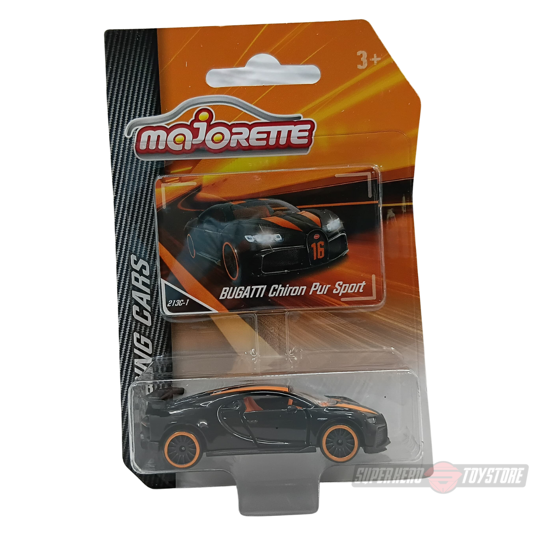 BLACK BUGATTI CHIRON PUR SPORT 1:64 Scale Die-Cast Car By Majorette -Majorette - India - www.superherotoystore.com