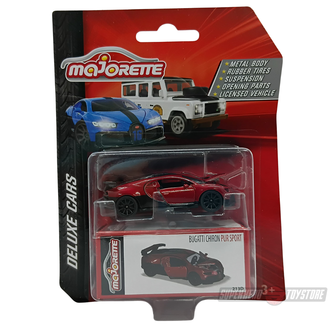 MAROON BUGATTI CHIRON PUR SPORT 1:64 Scale Die-Cast Car By Majorette -Majorette - India - www.superherotoystore.com