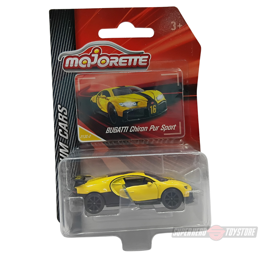 YELLOW BUGATTI CHIRON PUR SPORT 1:64 Scale Die-Cast Car By Majorette -Majorette - India - www.superherotoystore.com