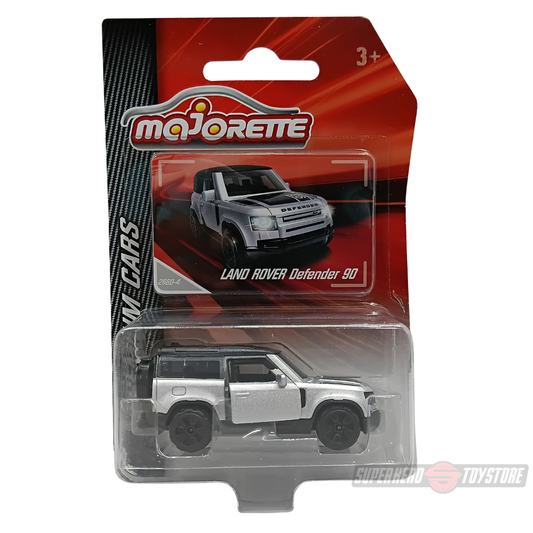 SILVER LAND ROVER DEFENDER 90 1:64 Scale Die-Cast Car By Majorette -Majorette - India - www.superherotoystore.com