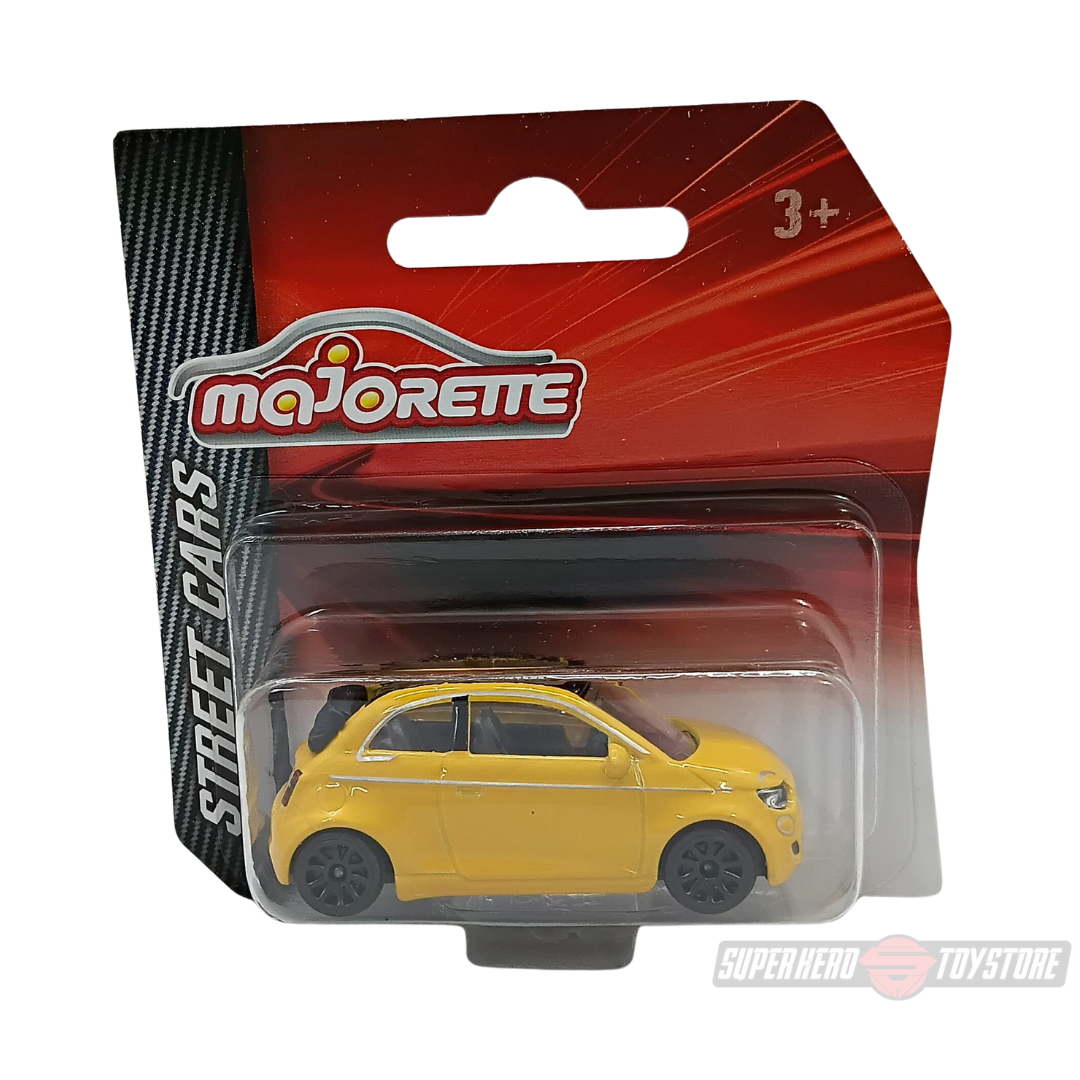 YELLOW FIAT 500C 1:64 Scale Die-Cast Car By Majorette -Majorette - India - www.superherotoystore.com