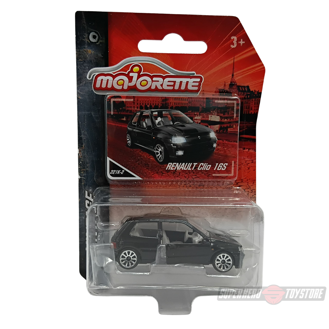 BLACK RENAULT CLIO 16 S 1:64 Scale Die-Cast Car By Majorette -Majorette - India - www.superherotoystore.com