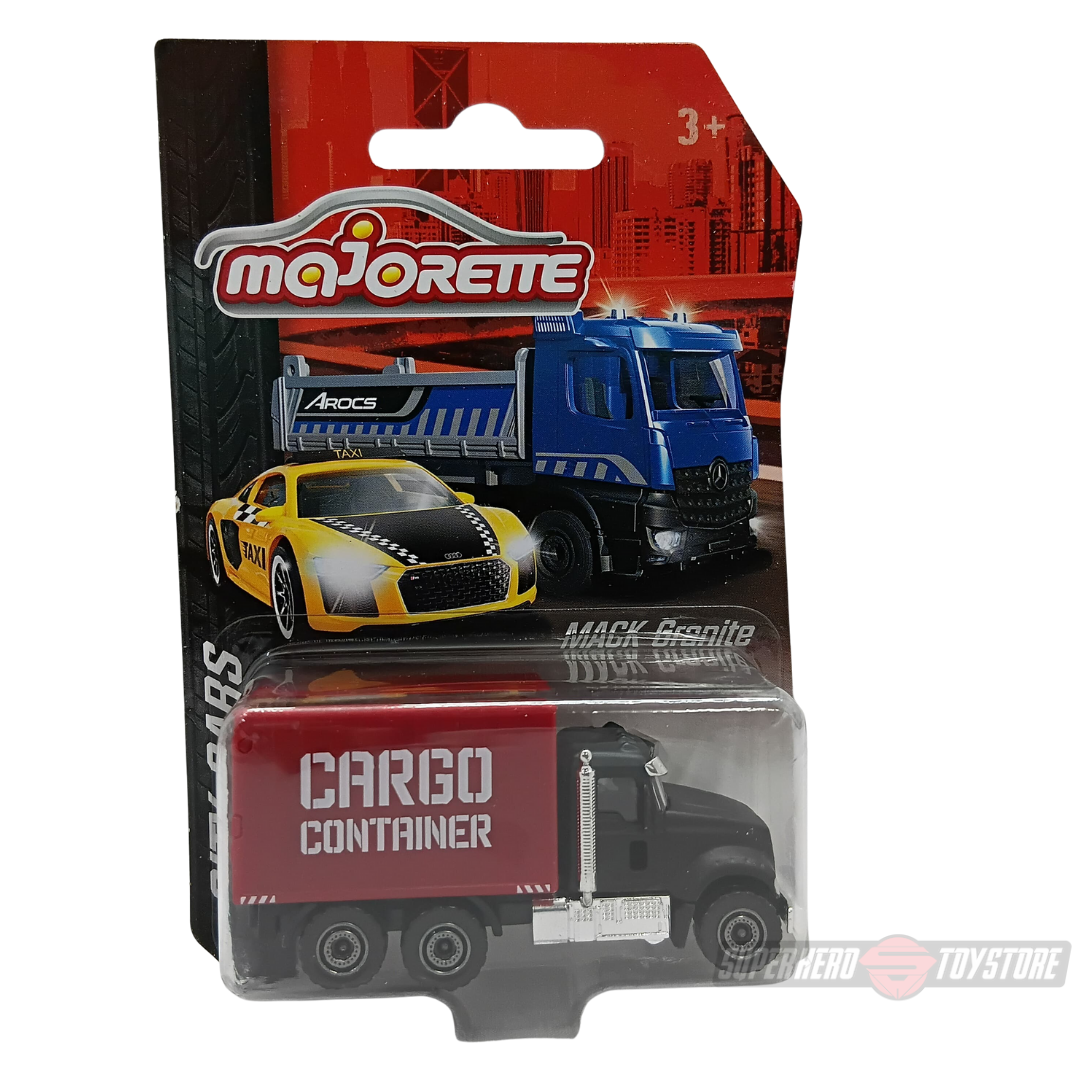 BLACK MACK GRANITE CARGO CONTAINER Die-Cast Truck By Majorette