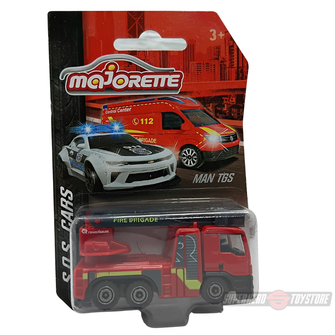 RED FIRE BRIGADE MAN TGS Die-Cast Truck By Majorette -Majorette - India - www.superherotoystore.com
