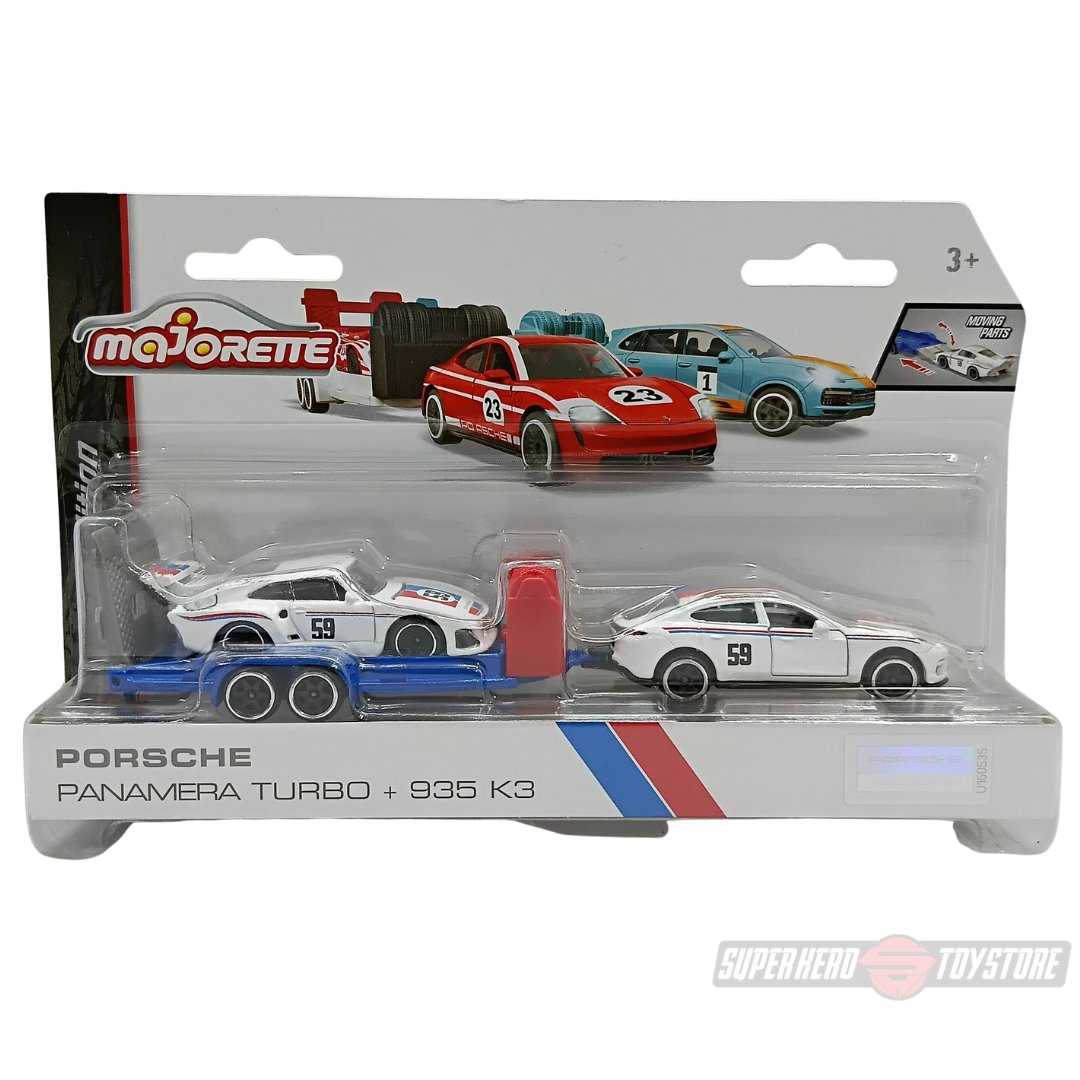 PORSCHE EDITION WHITE PANAMERA TURBO + 935 K3 1:64 Scale Die-Cast Car SET By Majorette -Majorette - India - www.superherotoystore.com