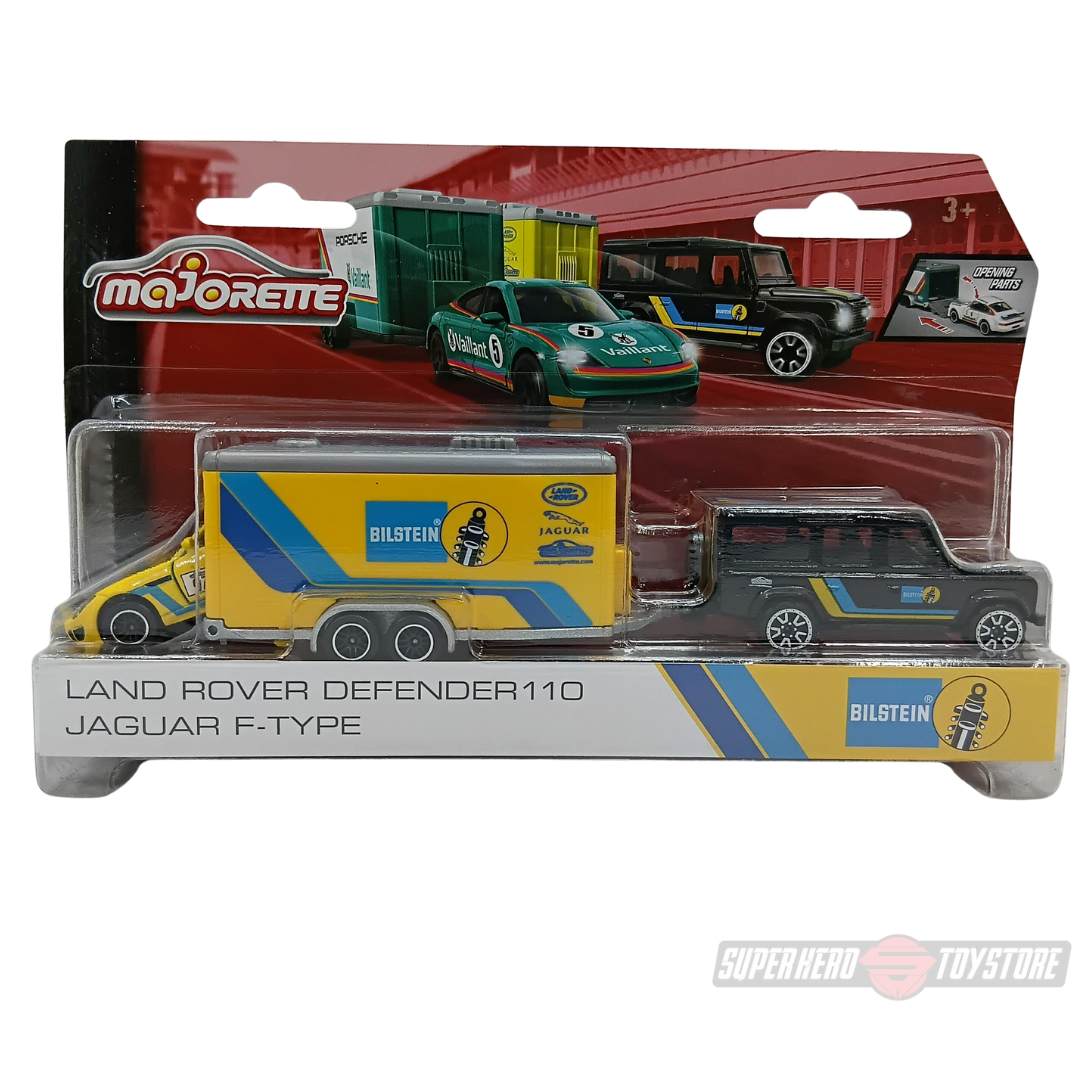 BILSTEIN LAND ROVER DEFENDER 110 + JAGUAR F-TYPE Die-Cast SET By Majorette -Majorette - India - www.superherotoystore.com