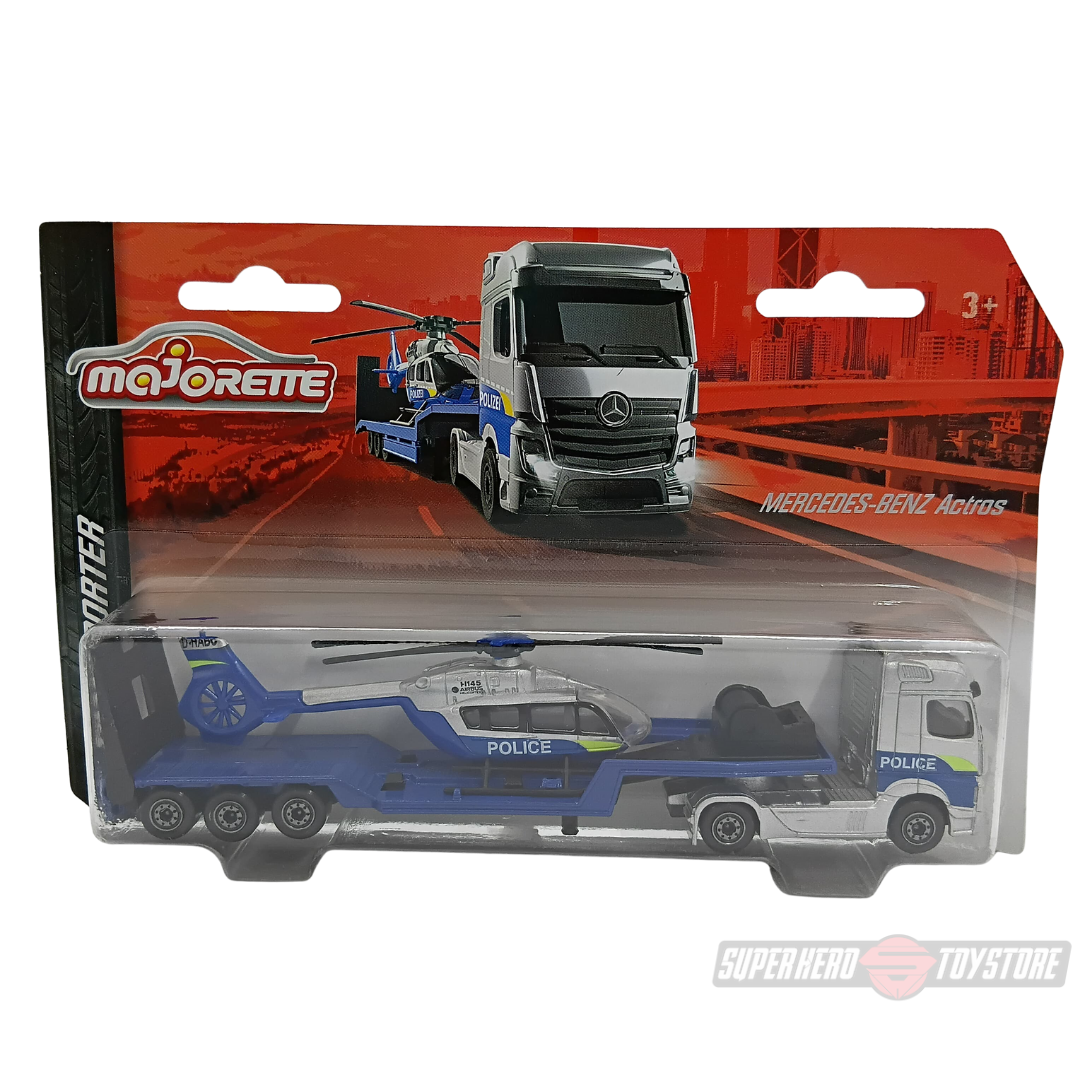 SILVER POLICE MERCEDES-BENZ ACTROS Die-Cast SET By Majorette -Majorette - India - www.superherotoystore.com