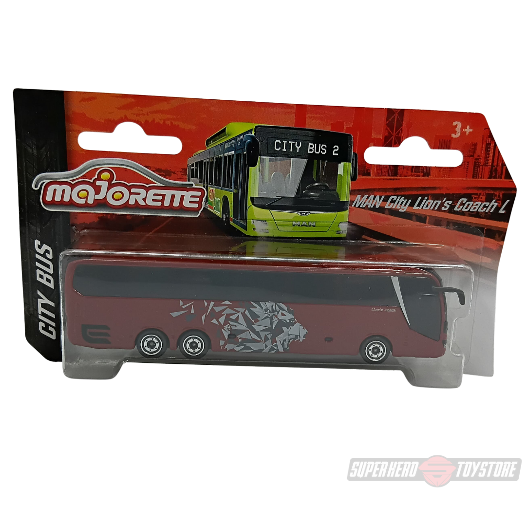 MAROON MAN CITY LIONS COACH LDie-Cast Bus by Majorette -Majorette - India - www.superherotoystore.com