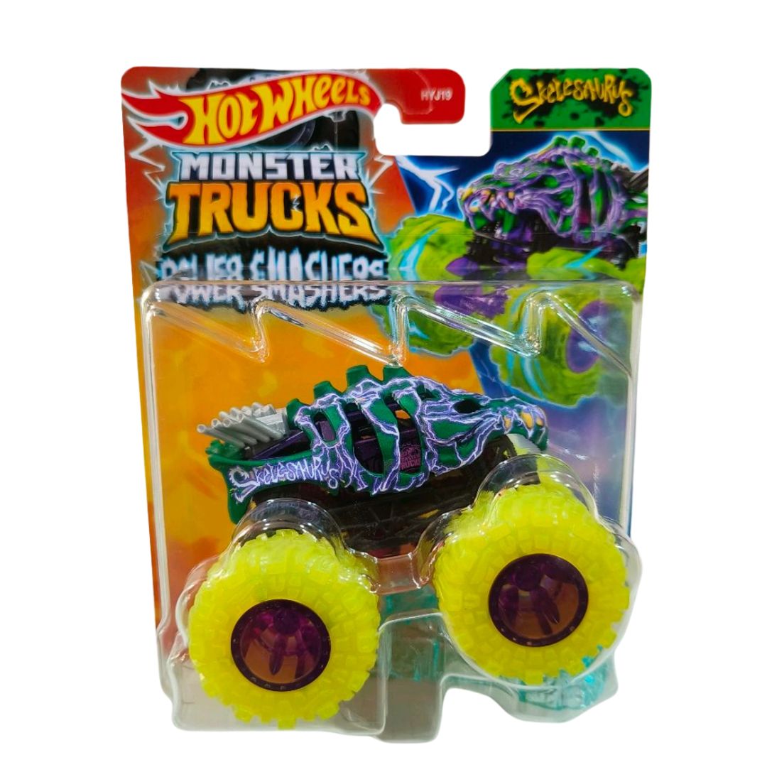 Power Smashers Skelesaurus Monster Truck By Hot Wheels
