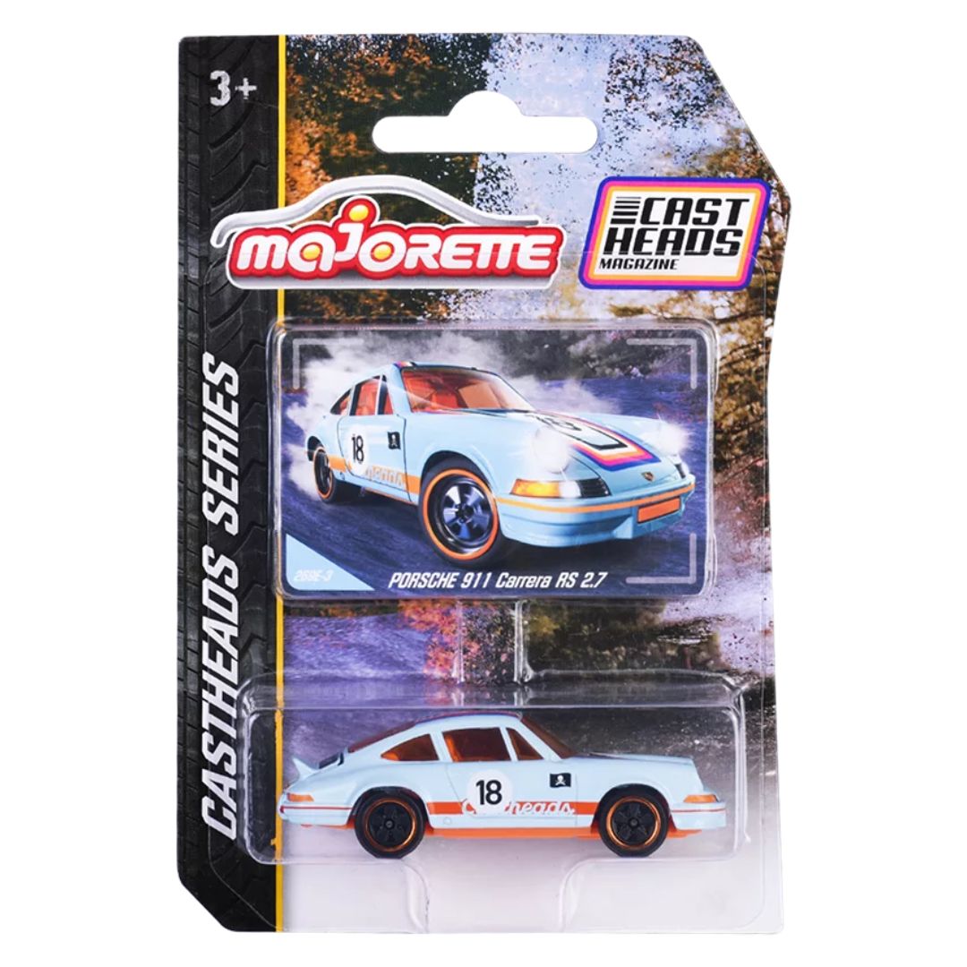 Castheads Blue Porsche 911 Carrera RS2.7 1:64 Scale Die-Cast Car By Majorette