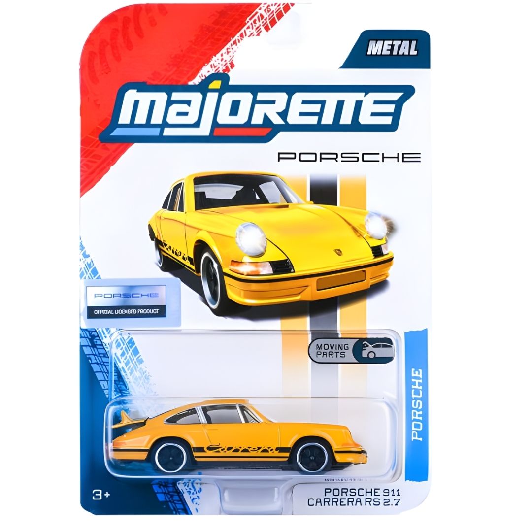 Porsche Premium Series Yellow 911 Carrera RS 2.7 1:64 Scale Die-Cast Car By Majorette -Majorette - India - www.superherotoystore.com