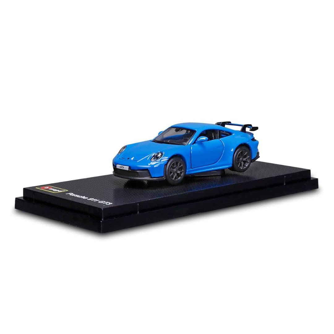 Blue Porsche 911 GT3 (Hard Case) 1:64 Scale Die-Cast car By Bburago