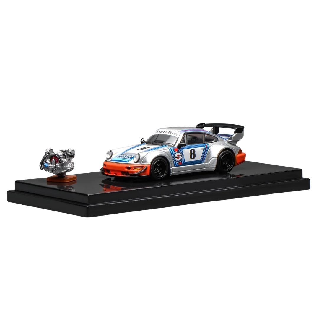 Porsche Rwb 964 Martini 1:64 Scale Die-Cast Car By Motor Helix