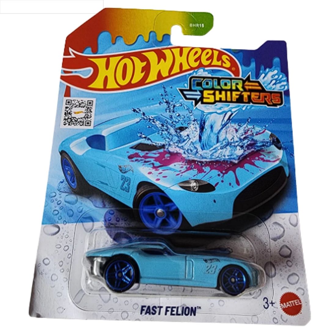 Colour Changers Blue Fast Felion 1:64 Scale Die-Cast Car by Hot Wheels