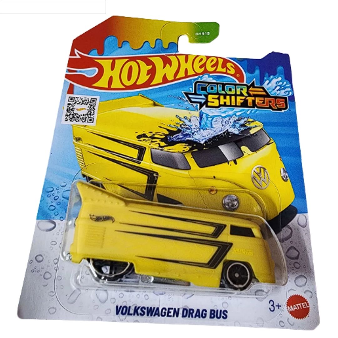 Colour Changers Yellow Volkswagen Drag Bus 1:64 Scale Die-Cast Car by Hot Wheels