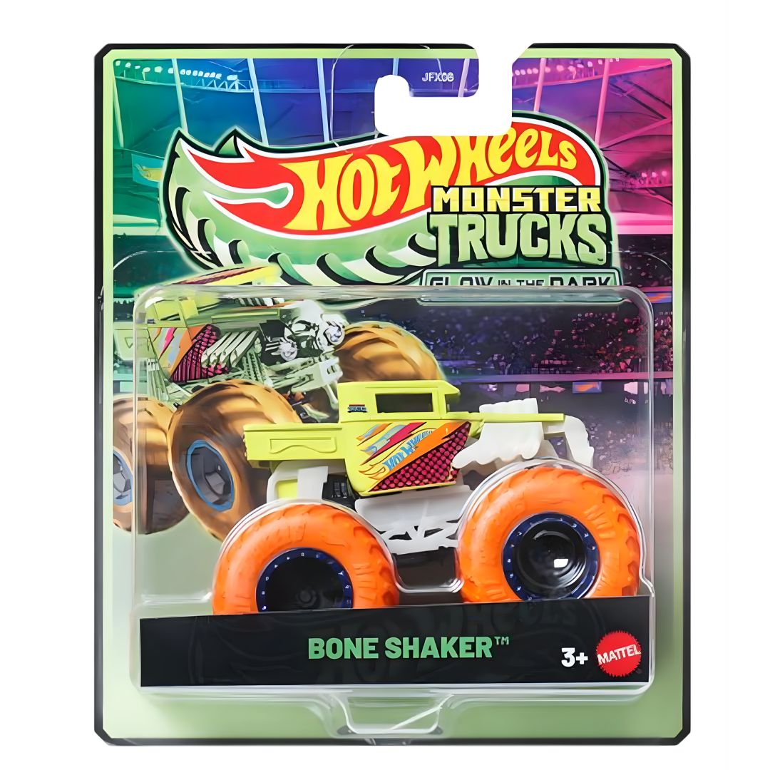Hot Wheels Monster Trucks Glow In The Dark Bone Shaker™ By Hot Wheels -Hot Wheels - India - www.superherotoystore.com