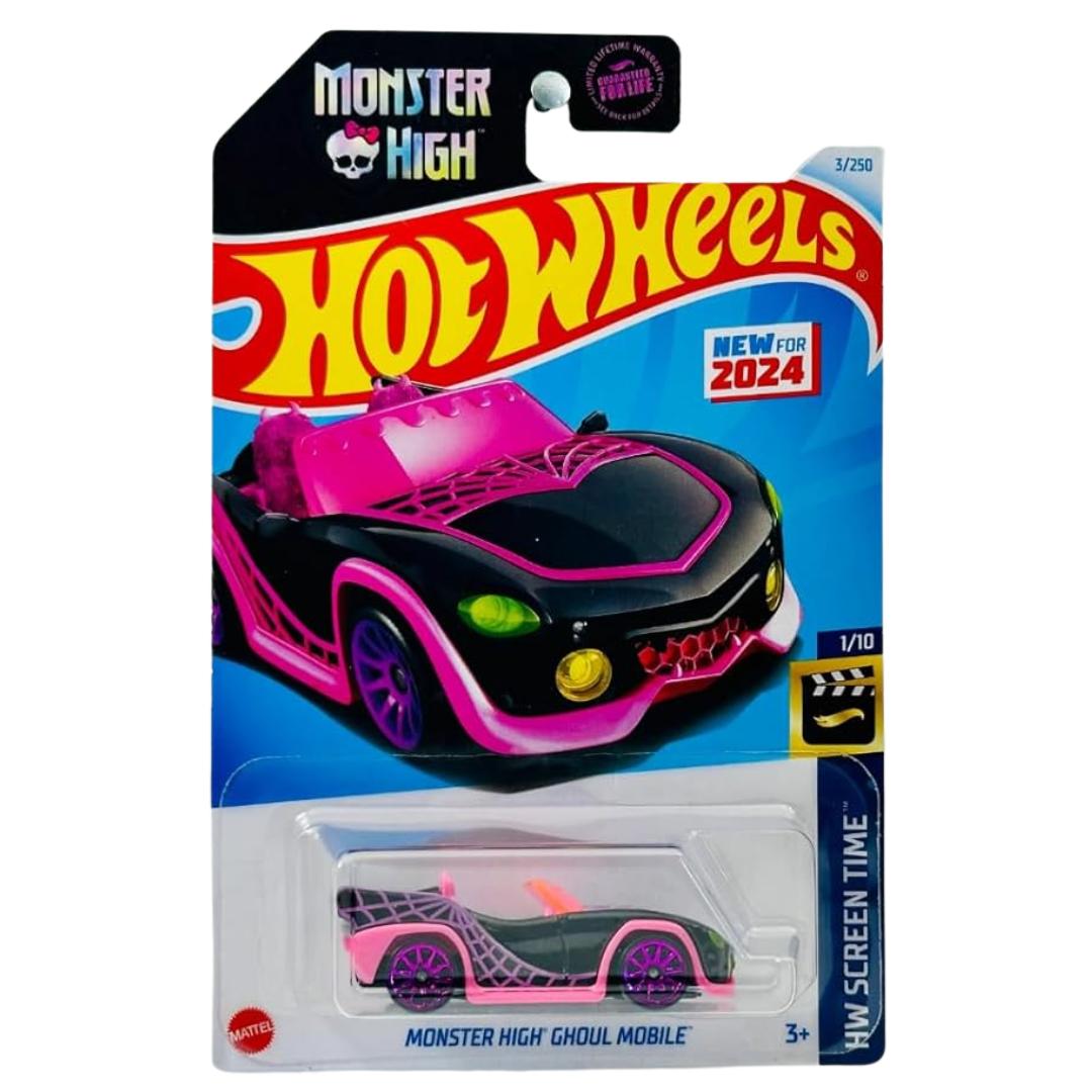Black Mattel Monster High Ghoul Mobile (48/250) 1:64 Scale Die-Cast Car By Hot Wheels -Hot Wheels - India - www.superherotoystore.com