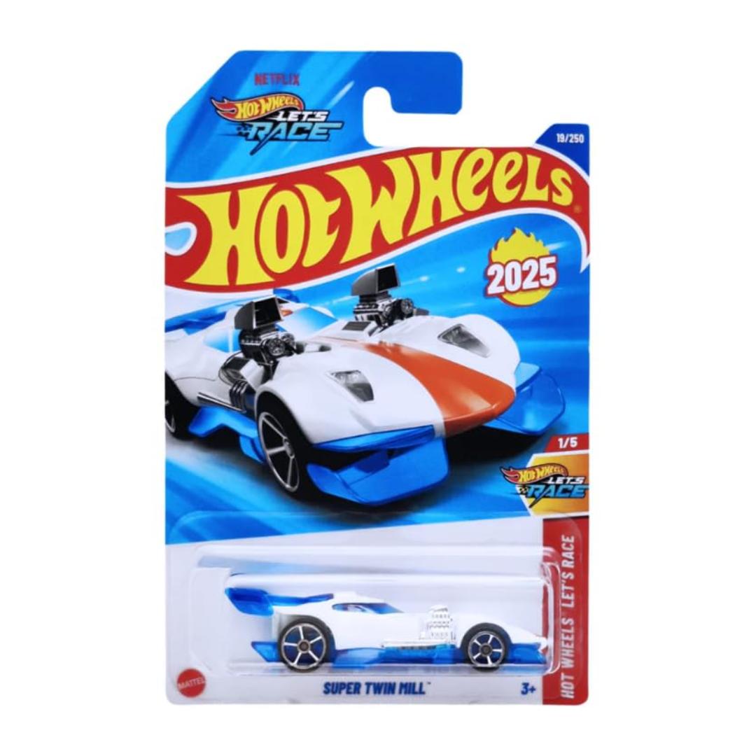 White Hot Wheels Lets Race Super Twin Mill (169/250) 1:64 Scale Die-Cast Car By Hot Wheels -Hot Wheels - India - www.superherotoystore.com