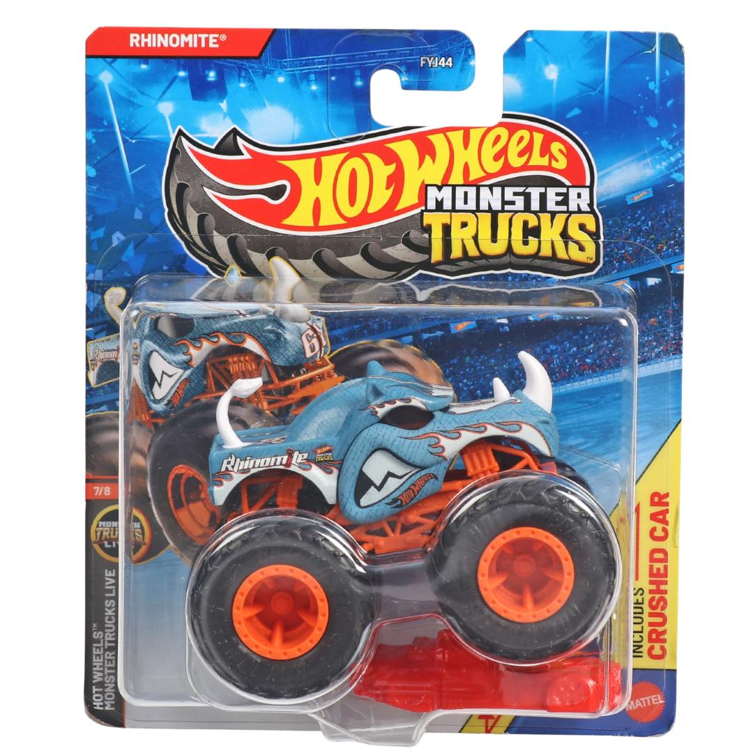 Monster Truck Live Rhinomite (White) 1:64 Scale Die-Cast Monster Truck By Hot Wheels -Hot Wheels - India - www.superherotoystore.com