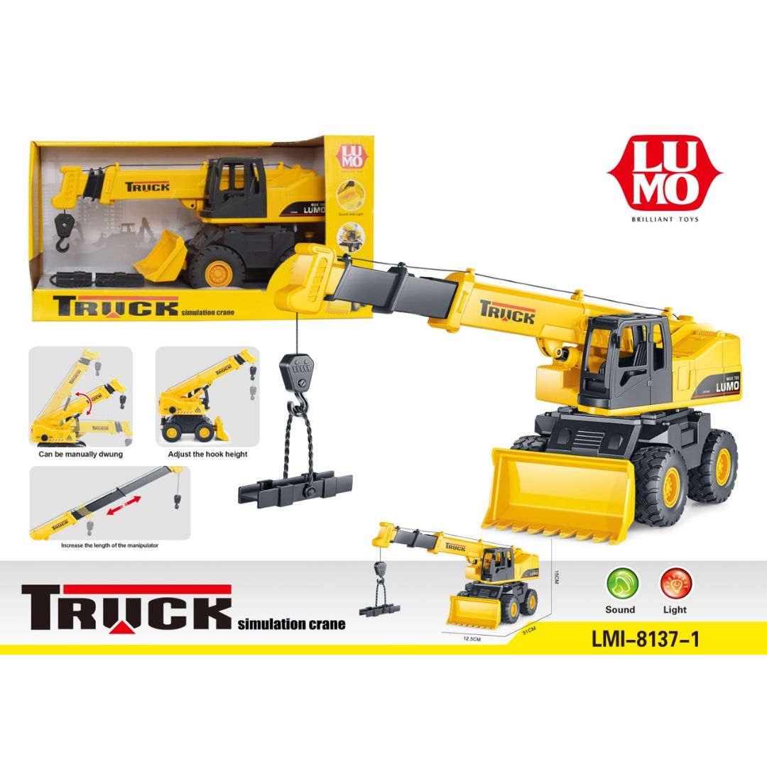 Crane Truck Box Pkg With Light Music By Lumo -Lumo - India - www.superherotoystore.com