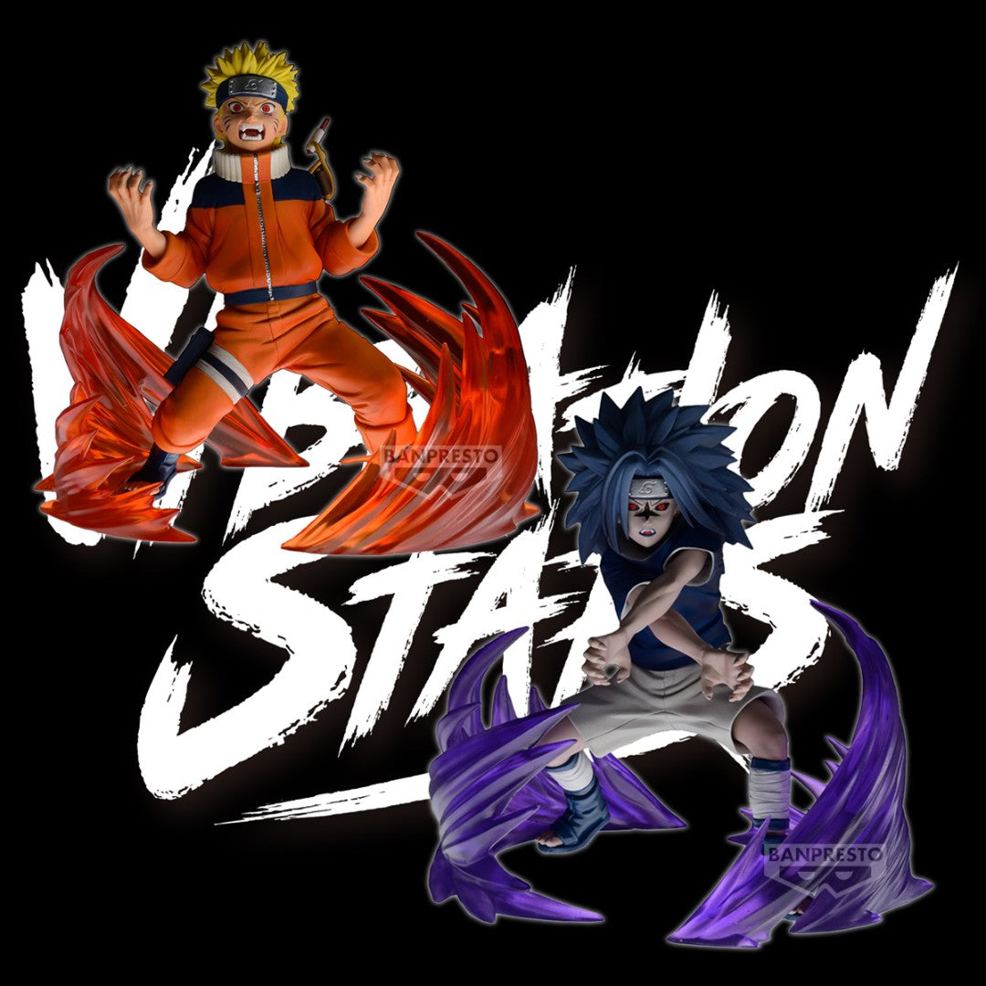 Naruto 72 Series - 26 Vibration Stars - Naruto Uzumaki & Sasuke Uchiha - Bsasuke Uchiha Figure By Ban By Banpresto