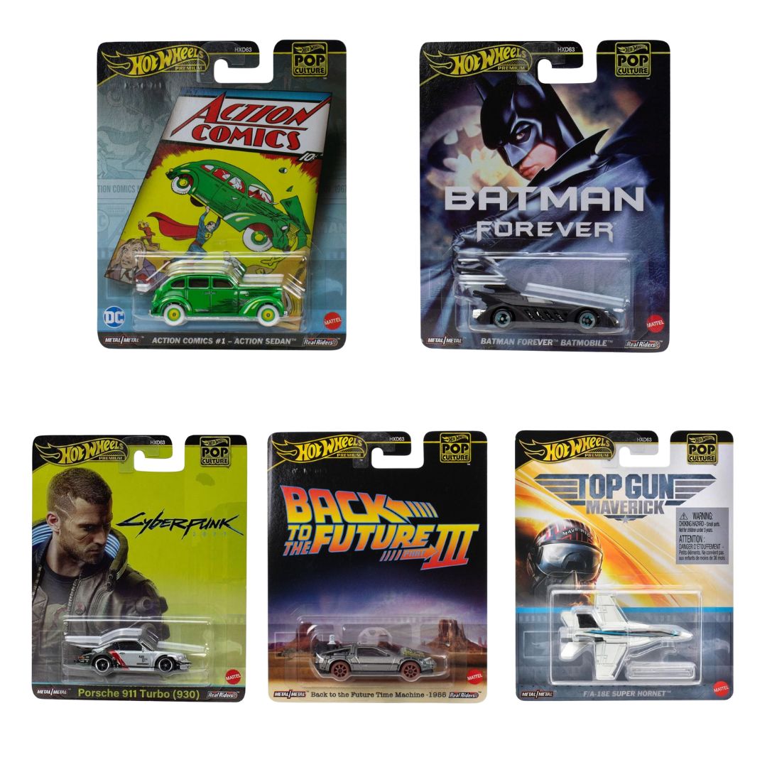 Pop Culture Car Assortment 5 Pack by Hot Wheels