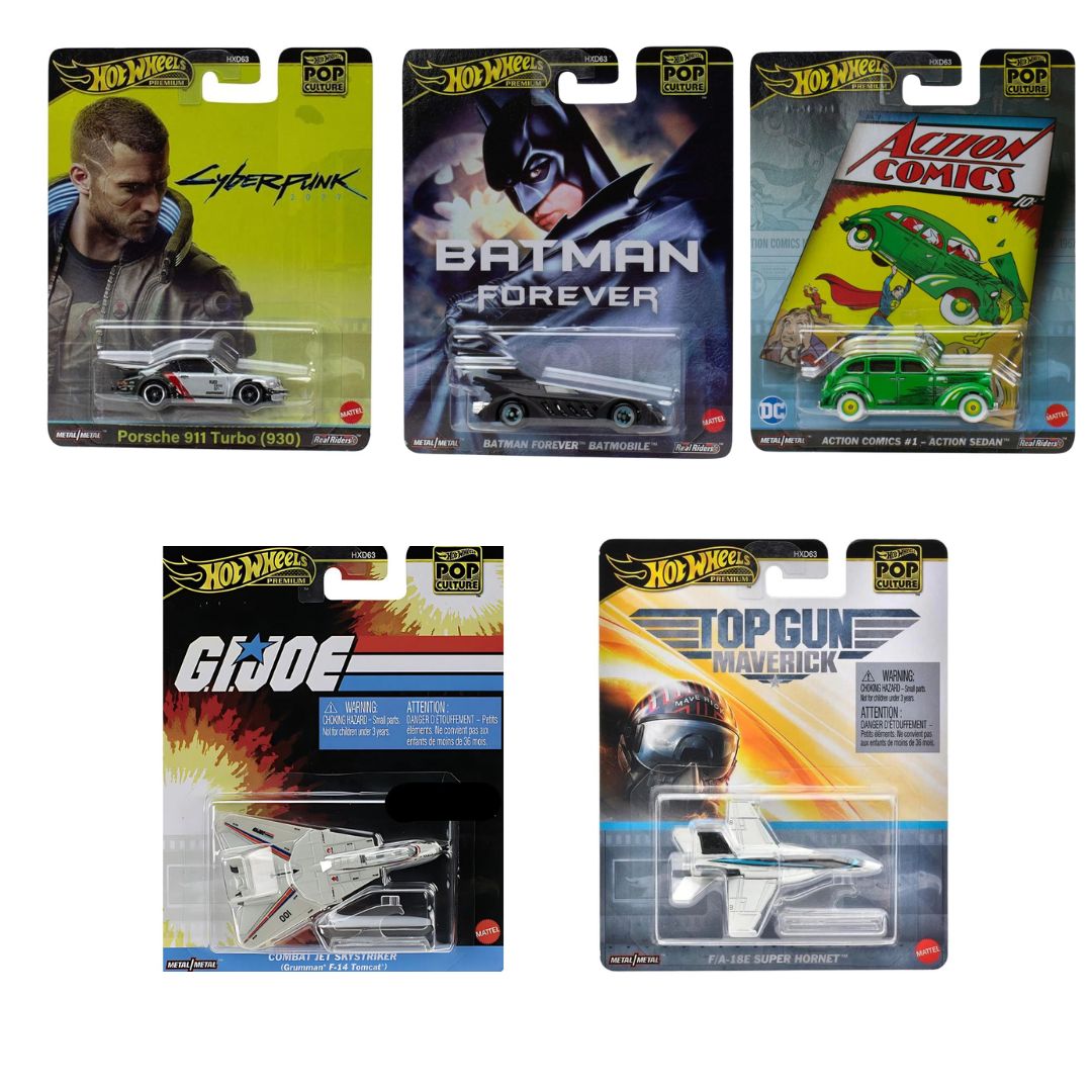 Pop Culture Assortmet 1:64 Scale Die-Cast Assortment Set 1 -Hot Wheels - India - www.superherotoystore.com
