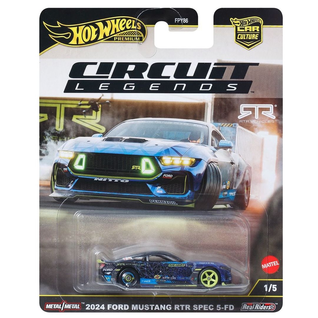 Circuit Legends 2024 Ford Mustang RTR Spec 5-FD 1:64 Scale Die-Cast Car by Hot Wheels