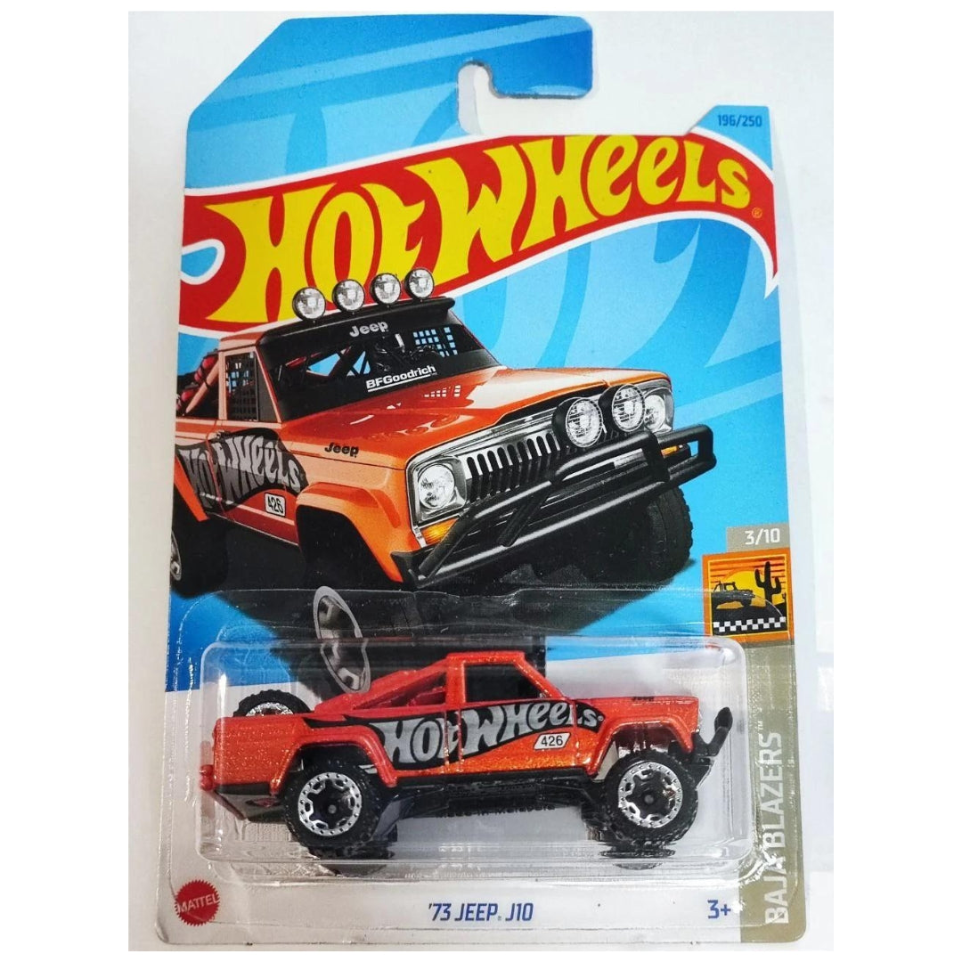 Baja Blazers Orange 73 Jeep J10 (196/250) 1:64 Scale Die-Cast Car by Hot Wheels -Hot Wheels - India - www.superherotoystore.com