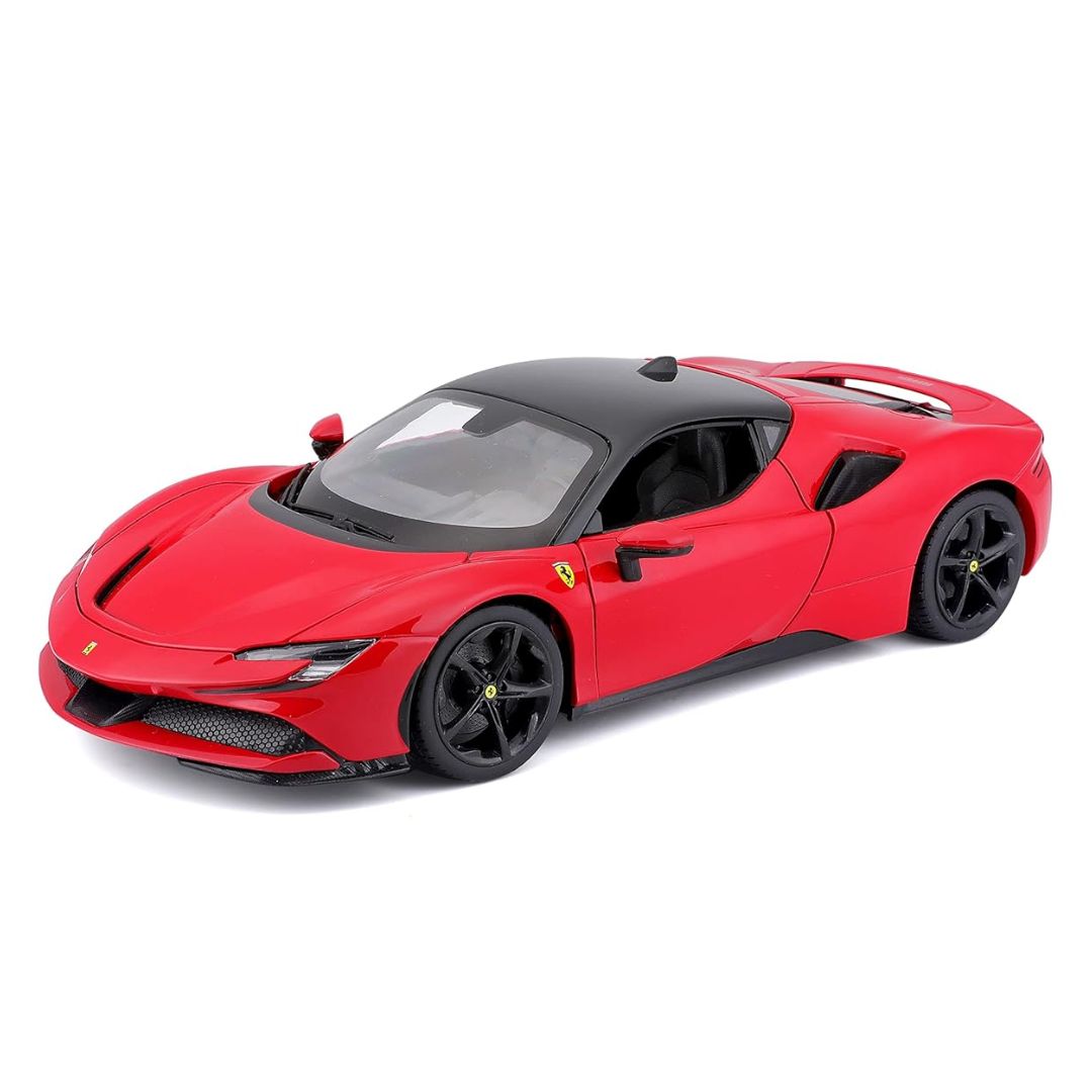Red Ferrari SF90 Stradale 1:24 Scale Die-Cast Car By Bburago -Bburago - India - www.superherotoystore.com