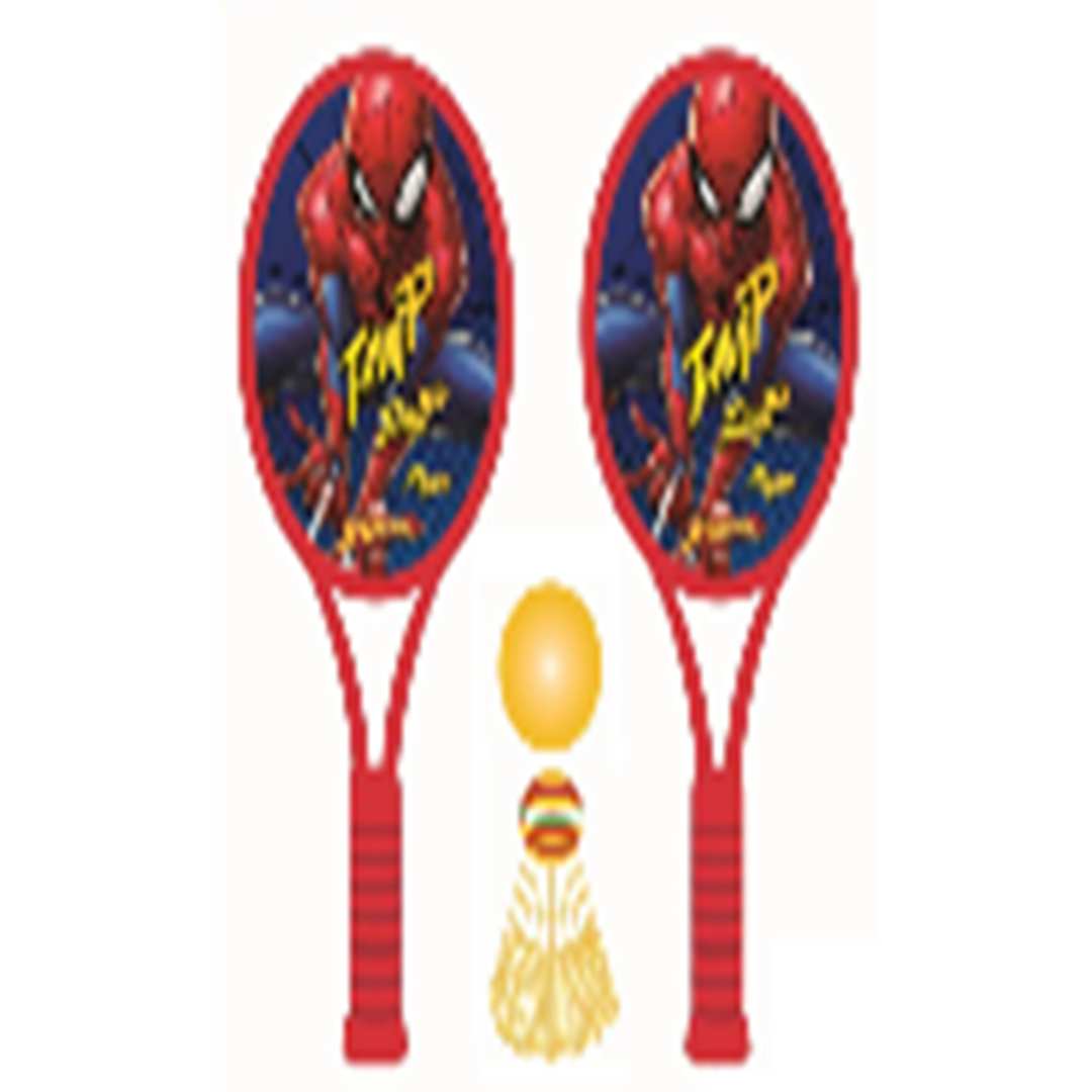MARVEL SPIDER-MAN KIDS PLASTIC BADMINTON/TENNIS RACKET SET (PAIR) - RE ...