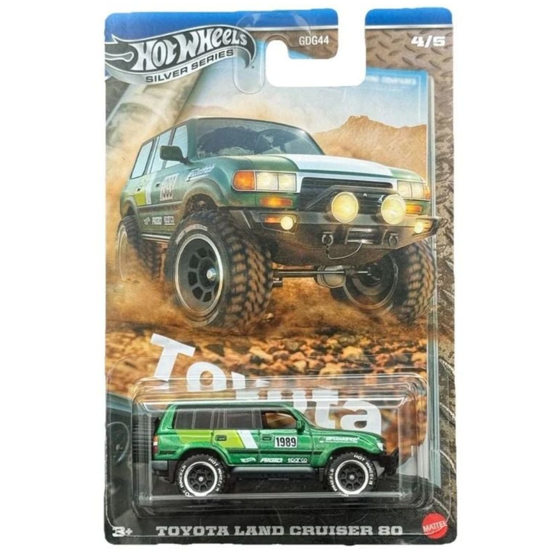 Silver Series Toyota Land Cruiser 80 1:64 Scale Die-Cast Car by Hot Wheels -Hot Wheels - India - www.superherotoystore.com