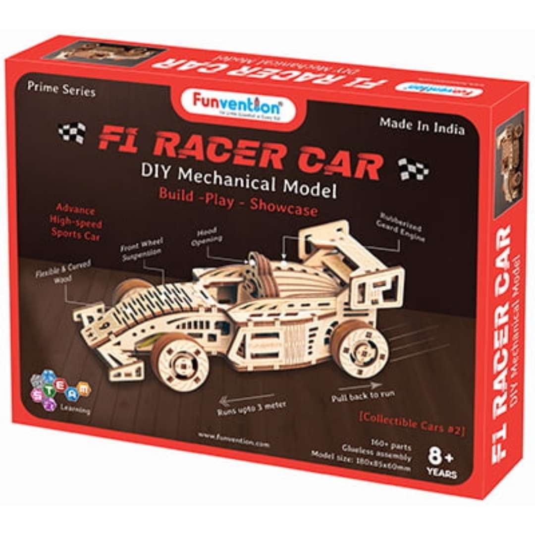 F1 Racer Car - DIY Mechanical Model -Funvention - India - www.superherotoystore.com