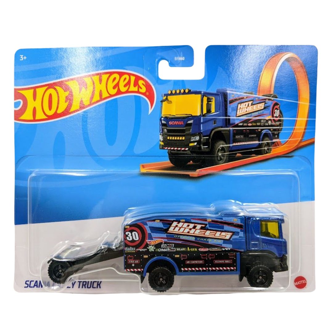 Track Fleet Scania Rally Truck 1:64 Scale Die-Cast Car By Hot Wheels -Hot Wheels - India - www.superherotoystore.com
