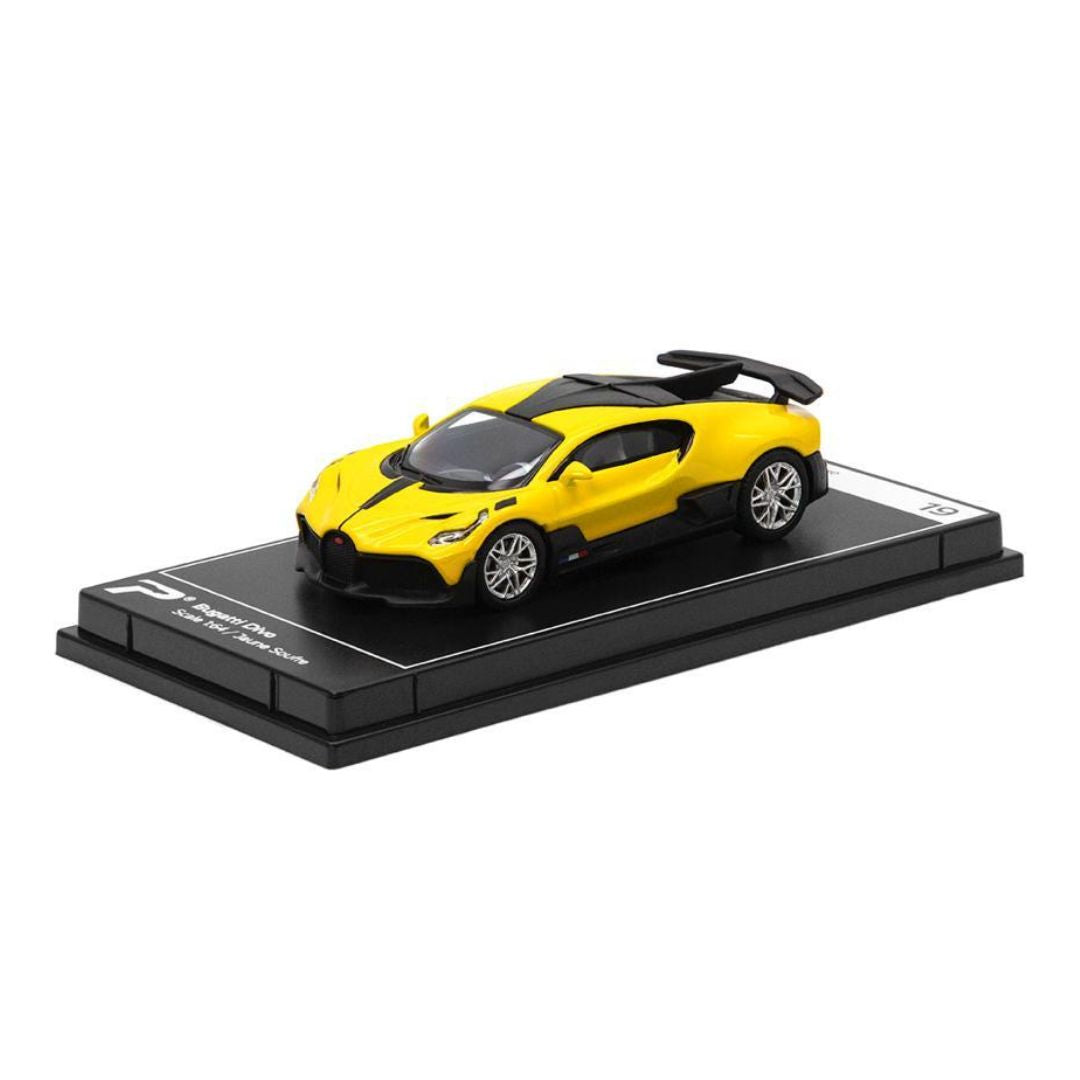 Jaune Soufre Bugatti Divo 1:64 Scale Die-Cast Car By Kinsmart -Kinsmart - India - www.superherotoystore.com